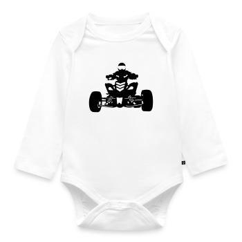 Quad - Baby Bio-Langarm-Body - Weiß - Vorne