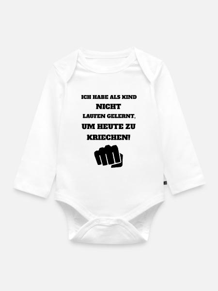 Cooler Spruch - Baby Bio-Langarm-Body - Weiß