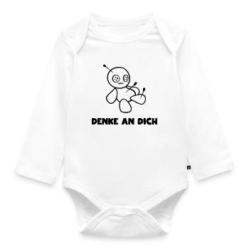 Voodoo Puppe - Baby Bio-Langarm-Body - Weiß - Vorne