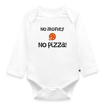 pizza - Baby Bio-Langarm-Body - Weiß - Vorne