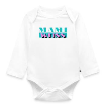 MAMI WEISS - Baby Bio-Langarm-Body - Weiß - Vorne