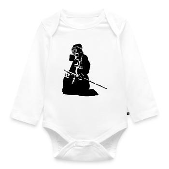 Kendo - Baby Bio-Langarm-Body - Weiß - Vorne
