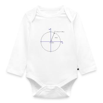 Eulers Formel - Baby Bio-Langarm-Body - Weiß - Vorne