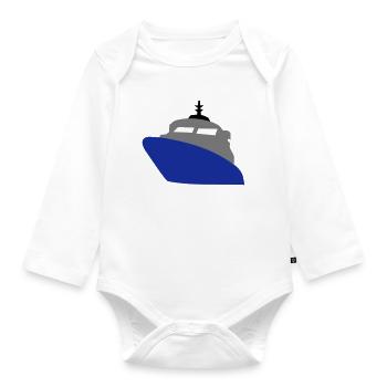schiff - Baby Bio-Langarm-Body - Weiß - Vorne