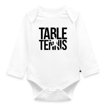 table tennis - Organic Longsleeve Baby Bodysuit - white - Front