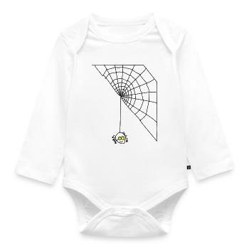 spider - Organic Longsleeve Baby Bodysuit - white - Front