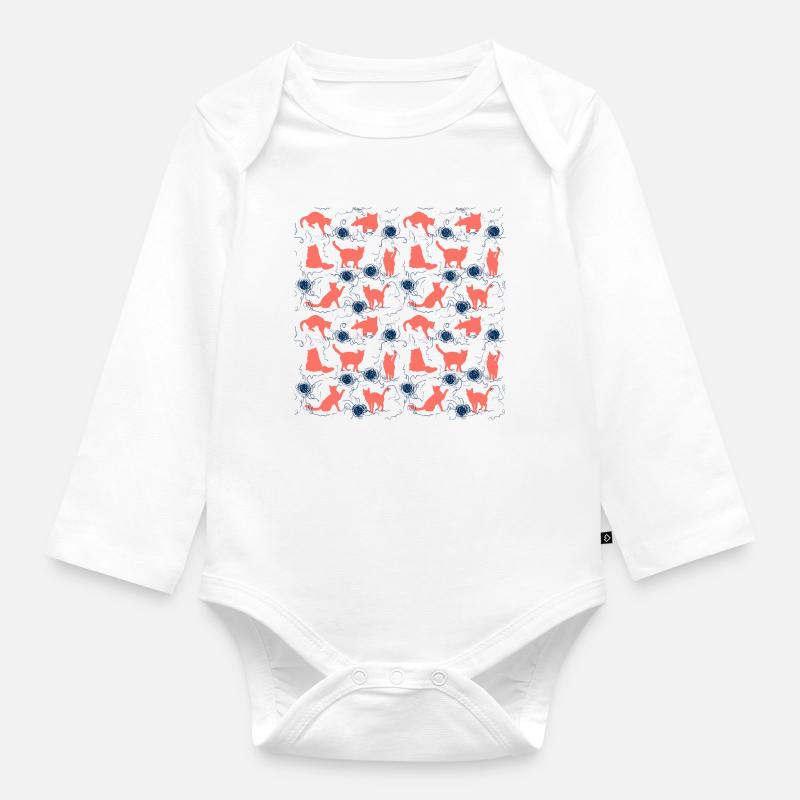 chatons de corail - Body Bébé bio manches longues - blanc