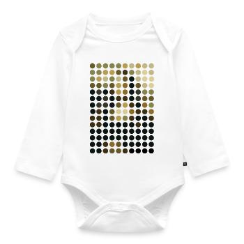 mona dots - Baby Bio-Langarm-Body - Weiß - Vorne