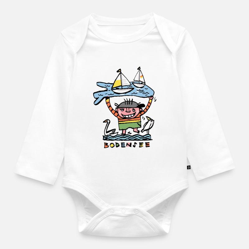 Bodensee - Baby Bio-Langarm-Body - Weiß