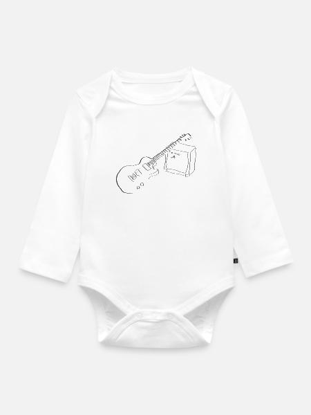 E Gitarre - Baby Bio-Langarm-Body - Weiß