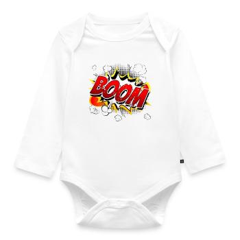 Boom Comic Graphic - Body Bébé bio manches longues - blanc - Devant