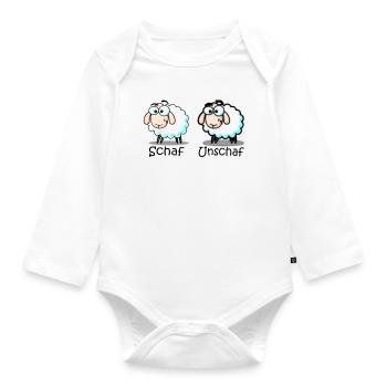 Schaf - Baby Bio-Langarm-Body - Weiß - Vorne