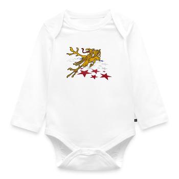 Rostocker Greif 3D - Baby Bio-Langarm-Body - Weiß - Vorne