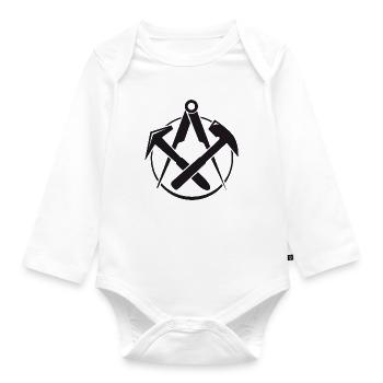 Roofers Guild - Organic Longsleeve Baby Bodysuit - white - Front