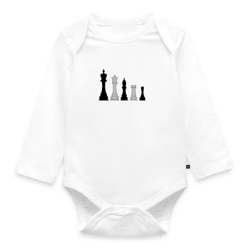 Chess pieces - Organic Longsleeve Baby Bodysuit - white - Front