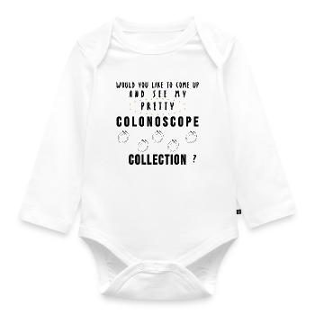 Doctors doctor internist colonoscope collection gift - Organic Longsleeve Baby Bodysuit - white - Front