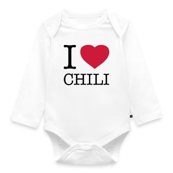 I ♥ CHILI - Organic Longsleeve Baby Bodysuit - white - Front