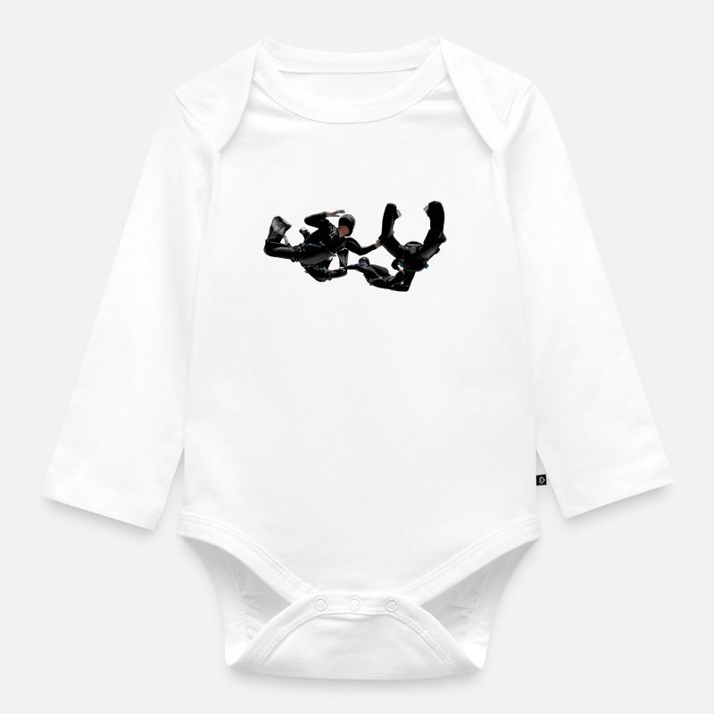 Skydivers - Body Bébé bio manches longues - blanc