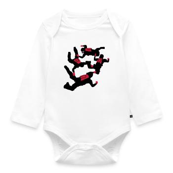 skydive - Baby Bio-Langarm-Body - Weiß - Vorne