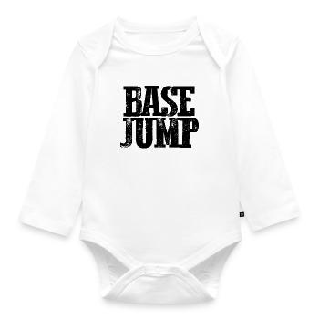 Base Jump - B.A.S.E. - Basejumper - Organic Longsleeve Baby Bodysuit - white - Front