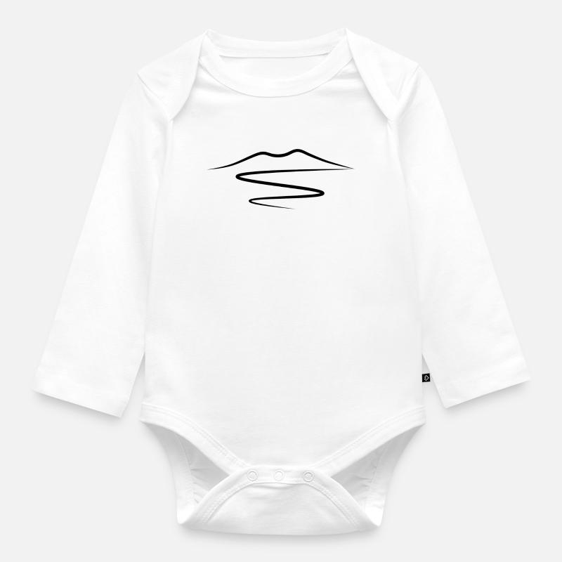 Mount Vesuvius - Organic Longsleeve Baby Bodysuit - white