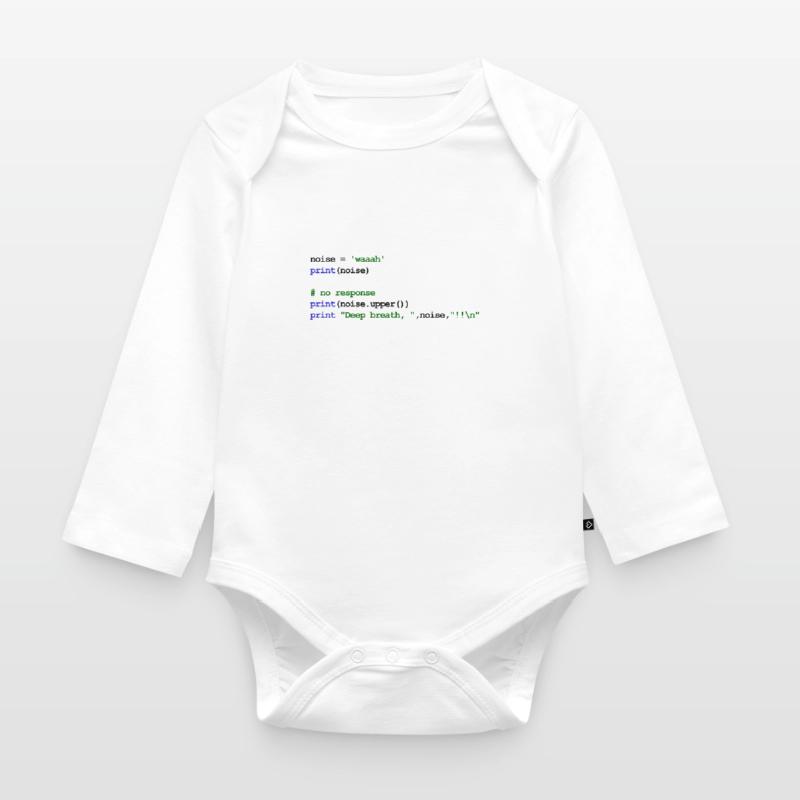 Code Python Nouveau Bébé - Waaah Body Bébé bio manches longues