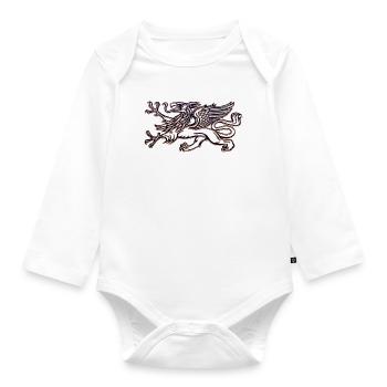 Rostocks Greif in 3D - Baby Bio-Langarm-Body - Weiß - Vorne