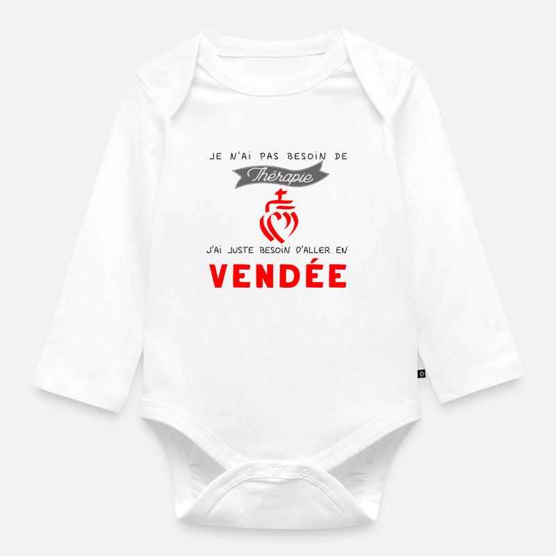 Vendée - thérapie - Body Bébé bio manches longues - blanc