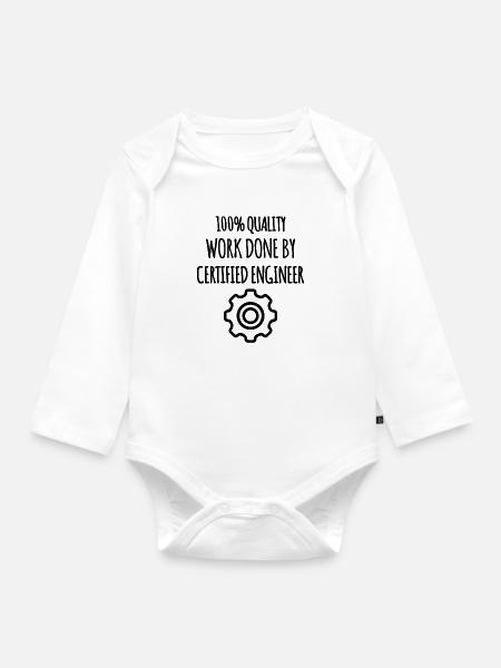 Ingenieur und Qualität - Baby Bio-Langarm-Body - Weiß