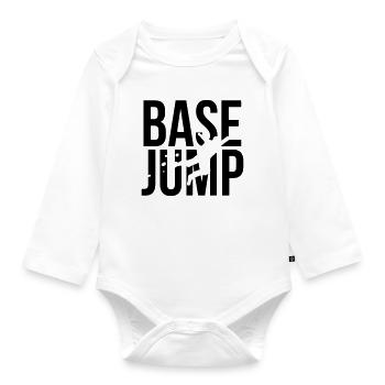 BASE jump - Organic Longsleeve Baby Bodysuit - white - Front