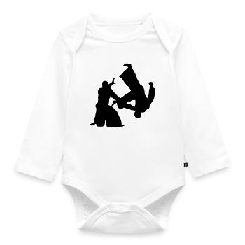 aikido - Organic Longsleeve Baby Bodysuit - white - Front