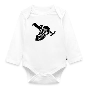 snowmobile stunt - Baby Bio-Langarm-Body - Weiß - Vorne