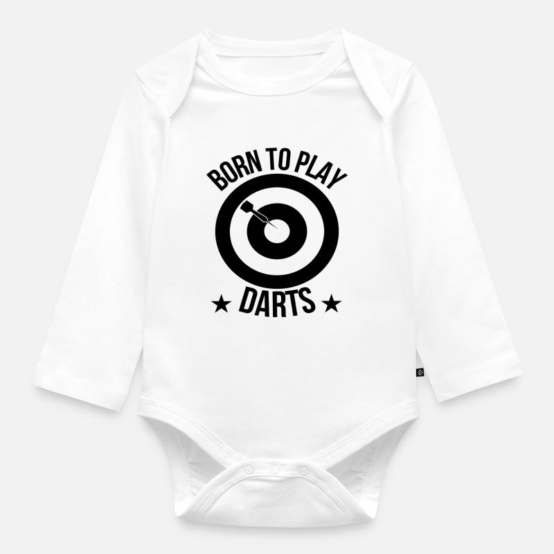 jeu de fléchettes - Body Bébé bio manches longues - blanc