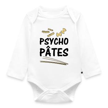 Psycho Pâtes - Body Bébé bio manches longues - blanc - Devant