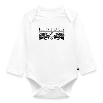 Rostock Greif Doppel - Baby Bio-Langarm-Body - Weiß - Vorne