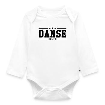 Danse is life ! - Body Bébé bio manches longues - blanc - Devant