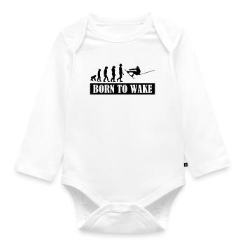 Wakeboard,Shred,Wakeboarder,Wakeboarding,Wake - Organic Longsleeve Baby Bodysuit - white - Front