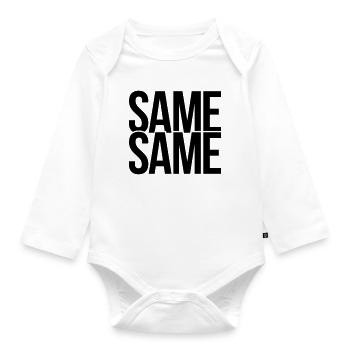 same same - Baby Bio-Langarm-Body - Weiß - Vorne