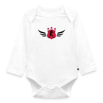 Boxen / Boxer / Boxing / Fight / Ali - Baby Bio-Langarm-Body - Weiß - Vorne