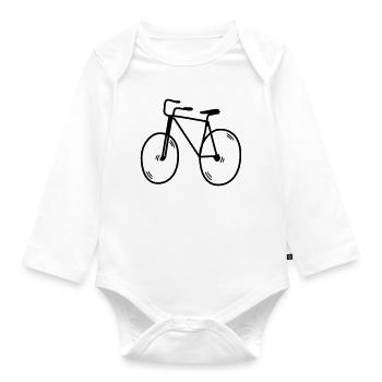 Radfahrer - Baby Bio-Langarm-Body - Weiß - Vorne