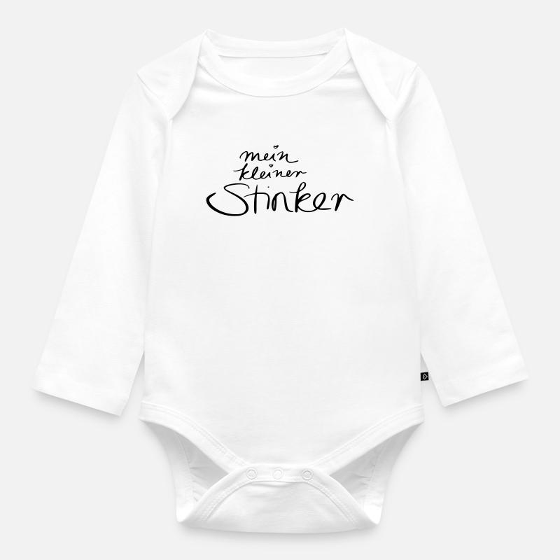 mein kleiner Stinker - Baby Bio-Langarm-Body - Weiß