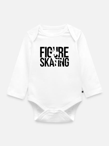 Eiskunstlauf - Baby Bio-Langarm-Body - Weiß