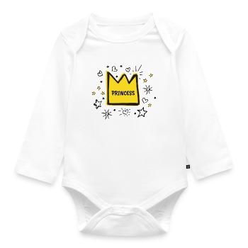 Princess - Organic Longsleeve Baby Bodysuit - white - Front