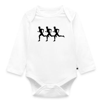 racing - Organic Longsleeve Baby Bodysuit - white - Front