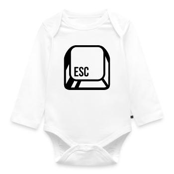 Computer - Baby Bio-Langarm-Body - Weiß - Vorne