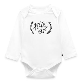 größter Fan - Baby Bio-Langarm-Body - Weiß - Vorne