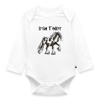 Tracy the Irish Tinker - Organic Longsleeve Baby Bodysuit - white - Front