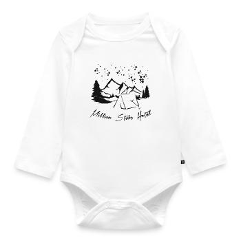 Million Stars Hotel - Baby Bio-Langarm-Body - Weiß - Vorne