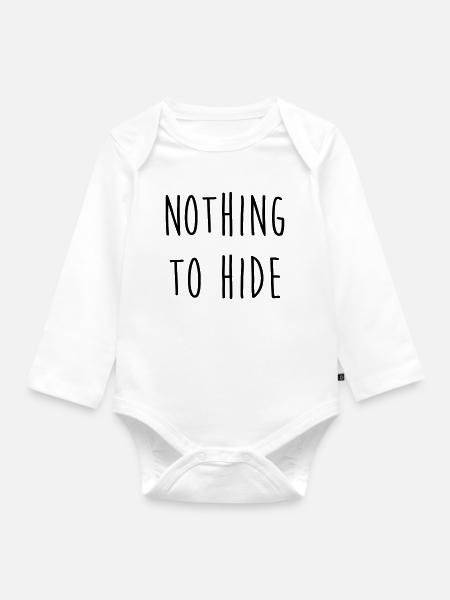 Nothing to Hide / Style / Mode / Swag / Vogue - Organic Longsleeve Baby Bodysuit - white
