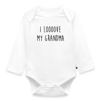 Großmütter / Oma / Mami / Großmutter / Mamy - Baby Bio-Langarm-Body - Weiß - Vorne